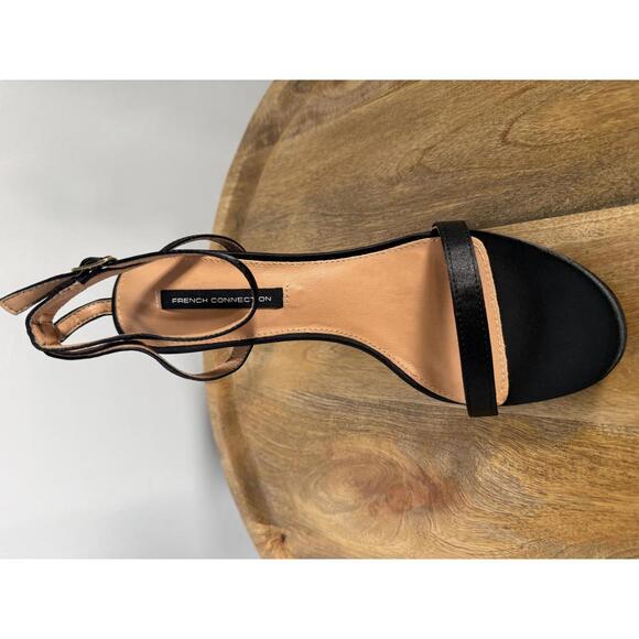 French Connection Tessa Black Strappy Heels Ankle Strap Sandals US 9 / EU 40 NWB - Picture 8 of 11